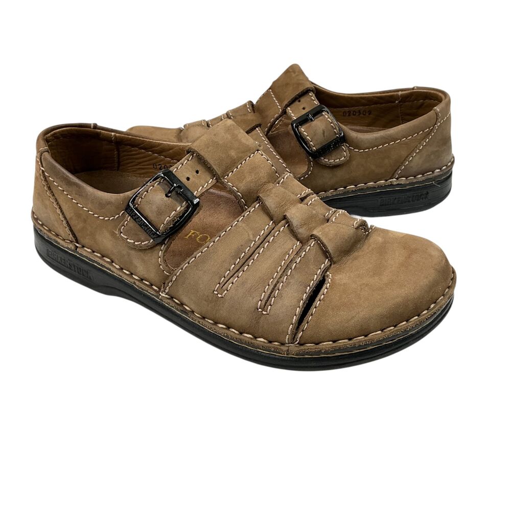 Footprints by Birkenstock L7/M5 Fisherman Sandals Brown Leather Mens/Womens BOHO - Picture 2 of 16